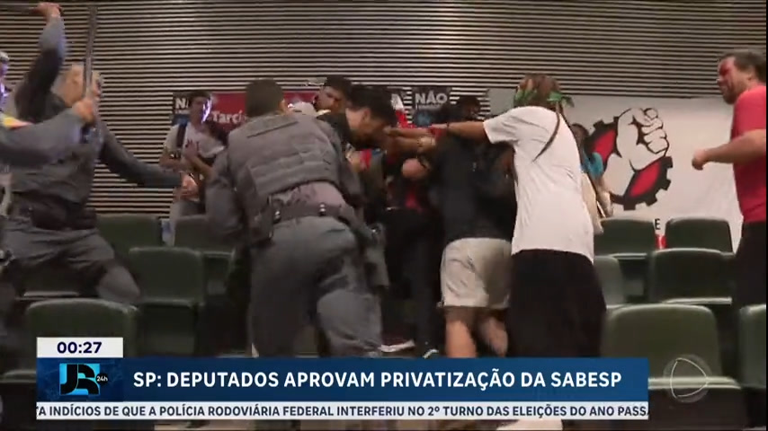Deputados estaduais de SP aprovam privatização da Sabesp após confusão em votação – JR 24H